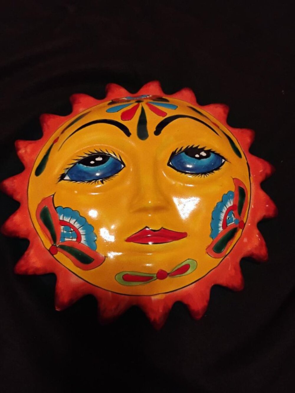 Mexican Pottery Sun wall hanging